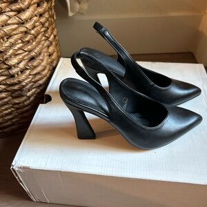 Amazon Black Slingback Heels